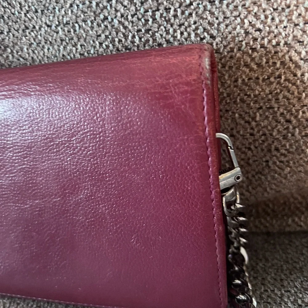 Authentic Chanel Lambskin Red Flap Wallet WOC Bag - Picture 7 of 12